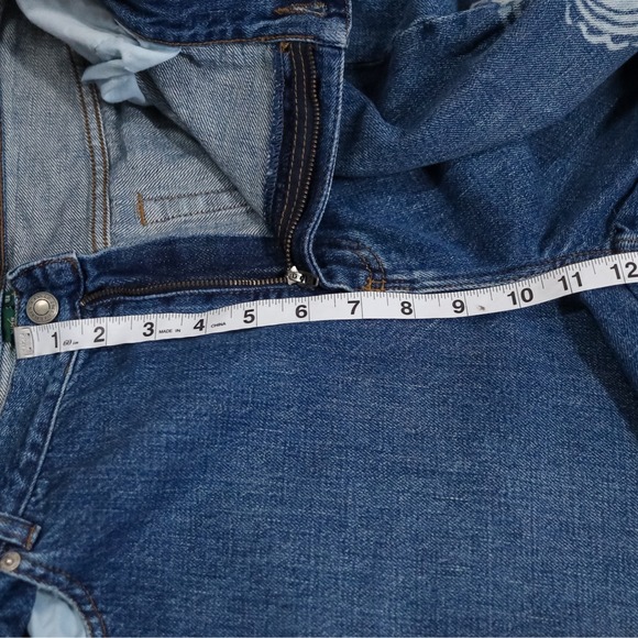 Lauren Ralph Lauren Jeans Women Plus 18W Blue Paisley Graphic Print Denim Y2K - Picture 5 of 9